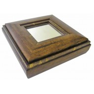 Μπιζουτιέρα 25*25*8 εκ. ξύλινη αντικέ 1523-1