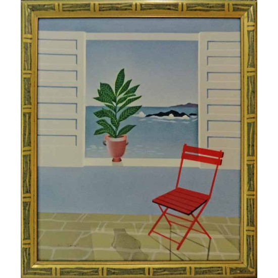 Πίνακας ζωγραφικής 50*60 εκ. ''παράθυρο στην θάλασσα'' 44-85