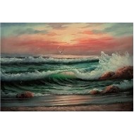 Πίνακας ζωγραφικής 60*90 εκ. κύματα 726 