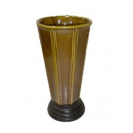 Βάζο 29*15 εκ. κεραμικό ξύλινη βάση 20-114