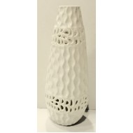 βάζο πορσελάνης 36*14 εκ. λευκό 384