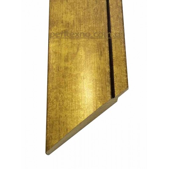 Κορνίζα ξύλινη 6 εκ. χρυσό αντικέ 1525