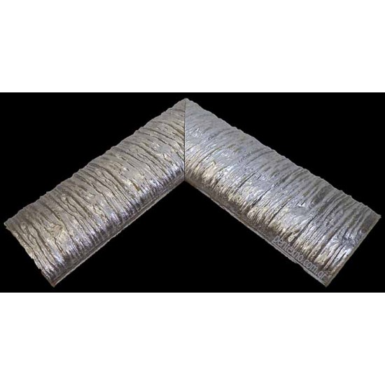 Κορνίζα ξύλινη 7,2 εκ. ασημί ανάγλυφη 490-02