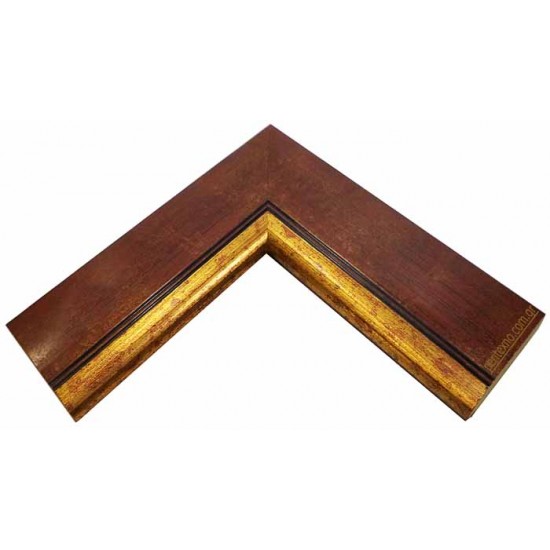 Κορνίζα ξύλινη 6,3 εκ. σκούρο κόκκινο 367-34