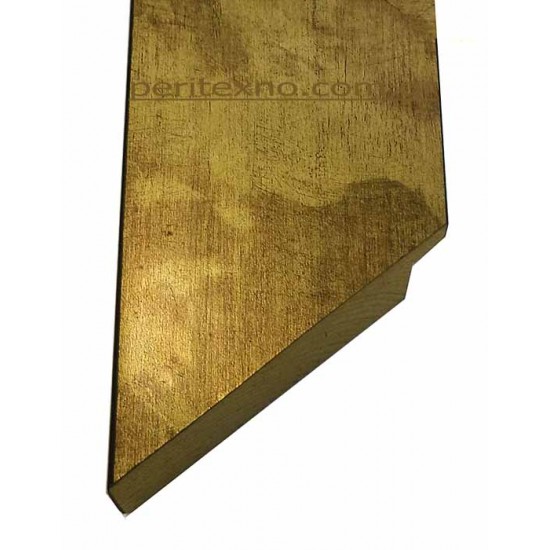Κορνίζα ξύλινη 7 εκ. δίχρωμη χρυσή 1290