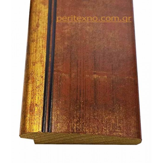 Κορνίζα ξύλινη 6,3 εκ. σκούρο κόκκινο 367-34