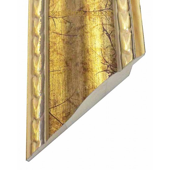 Κορνίζα ξύλινη 8,8 εκ. σκαλιστή χρυσή 1608