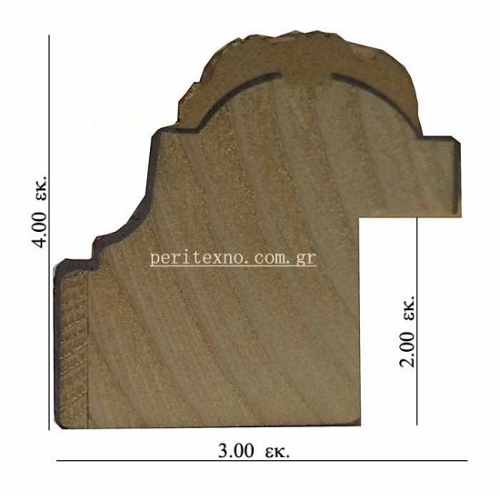Κορνίζα ξύλινη 3 εκ. σκαλιστή ασημόχρυσο 1505