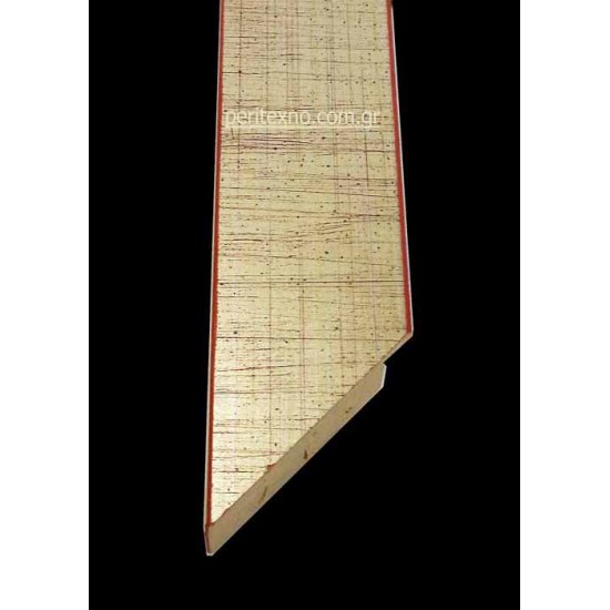 Κορνίζα ξύλινη 4,3 εκ. ασημί κόκκινες ρίγες 616-12