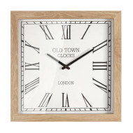 Ρολόι τοίχου 42*42*6 εκ. ξύλινο mdf 94234