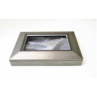 Στεφανοθήκη 25*35*6,50 εκ. ξύλινη σκαλιστή ασημί 1528