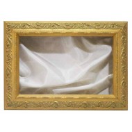 Στεφανοθήκη 25*35*7 εκ. ξύλινη σκαλιστή χρυσή 10