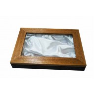 Στεφανοθήκη 5*25*35 εκ. ξύλινη καφέ αντικέ 616-04