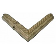 Κορνίζα ξύλινη 3 εκ. σκαλιστή ασημόχρυσο 1505