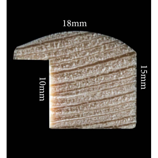 Κορνίζα ξύλινη 1,8 εκ. πομπέ γραφίτη 18-7