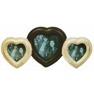 Κορνίζα τοίχου για 3 φώτο 13,5*42,5*3 εκ. αντικέ μπεζ καφέ ξύλο 10-20