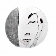 Διακοσμητικό βάζο 19*20*7 εκ. λευκό ασημί 6-051