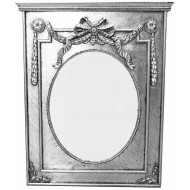 Καθρέπτης 80*65*4 εκ. ξύλινος σκαλιστός αντικέ ασημί 11-570