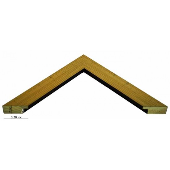 Κορνίζα ξύλινη 3,2 εκ. χρυσό μαύρο 1344