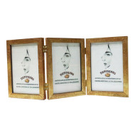 Κορνίζα για 3 φωτογραφίες 10*15 εκ. χρυσή αντικέ 199-10-31015