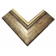 Κορνίζα ξύλινη 7,5 εκ. ασημί μαυρισμένο πατούρα εκρού 1007-Κ