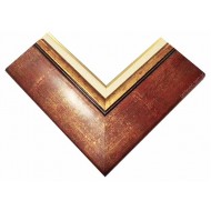 Κορνίζα ξύλινη 7,5 εκ. κόκκινη χρυσό πατούρα εκρού 1009 -Κ