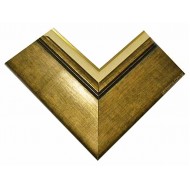 Κορνίζα ξύλινη 7,50 εκ. μπρονζέ αντικέ πατούρα εκρού 1010 -Κ