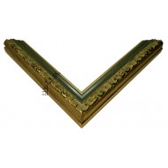 Κορνίζα ξύλινη 3,4 εκ. χρυσή αντικέ σκαλιστή 970