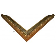 Κορνίζα ξύλινη 3 εκ. χρυσή σκαλιστή αντικέ 1248