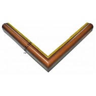 Κορνίζα ξύλινη 2,5 εκ. καφέ χρυσή πατούρα 109 ΚΧ