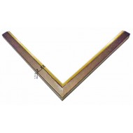 Κορνίζα ξύλινη 2 εκ. καφέ χρυσή πατούρα 1181