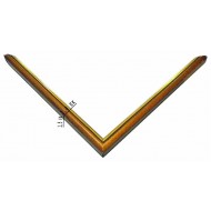 Κορνίζα ξύλινη 1,4 εκ.πομπέ καφέ χρυσό 311-39