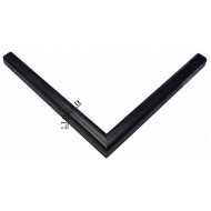 Κορνίζα ξύλινη 1,5 εκ. ματ μαύρη 1087