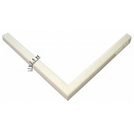 Κορνίζα ξύλινη 1,5 εκ. ματ λευκή 1086