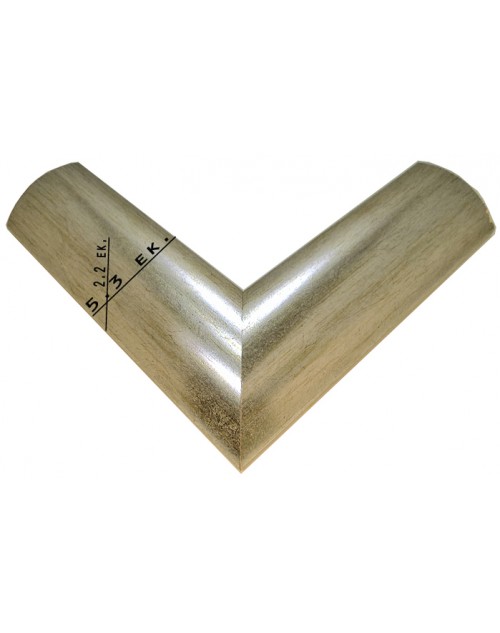 Κορνίζα ξύλινη 5,3 εκ. πομπέ ασημί 920-02