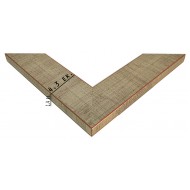 Κορνίζα ξύλινη 4,3 εκ. ασημί κόκκινες ρίγες 616-12