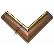 Κορνίζα ξύλινη 4,5 εκ. καφέ χρυσό 341-39