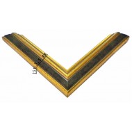 Κορνίζα ξύλινη 3,5 εκ. μαύρο χρυσό αντικέ 1271