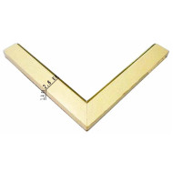 Κορνίζα πατούρα 2.8 εκ. εκρού χρυσό φιλέτο  Π724-1