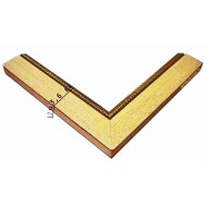 Κορνίζα πατούρα 3,6 εκ. μπεζ χρυσό σκάλισμα 728-71