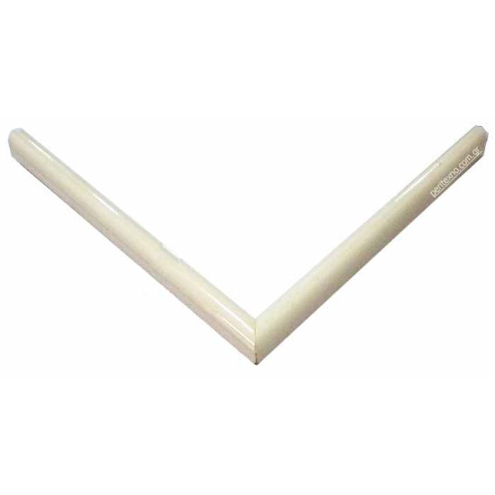 Κορνίζα ξύλινη 1,5 εκ. πομπέ λευκή γυαλιστερή 310-61