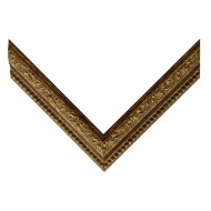 Κορνίζα ξύλινη 5,5 εκ. με βάθος 3,3 εκ. χρυσή αντικέ σκάλισμα 509-247-000