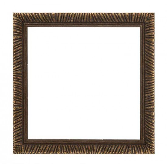 Κορνίζα ξύλινη 1,8 εκ. καφέ χρυσό αντικέ ανάγλυφη 215-628-004