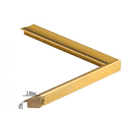 Κορνίζα ξύλινη 2 εκ. φύλλο χρυσού λεπτό σκάλισμα 103-202-000