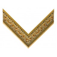 Κορνίζα ξύλινη 6,4 εκ. με βάθος 2,2 εκ. φύλλο χρυσού σκαλιστή 140-202-000