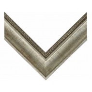 Κορνίζα ξύλινη 7,1 εκ. φύλλο ασημί σκαλιστή 129-348-000