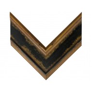 Κορνίζα ξύλινη 10,5 εκ. αντικέ καφέ μαύρο κερωμένη 183-930-045