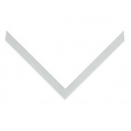 Κορνίζα ξύλινη 1,7 εκ. λοξό κουτί γυαλιστερό λευκό 040-930-048