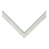 Κορνίζα ξύλινη 3,4 εκ. κουτί λευκό ασημί 036-713-004