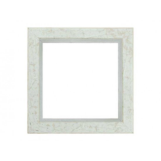 Κορνίζα ξύλινη 3,4 εκ. κουτί λευκό ασημί 036-713-004